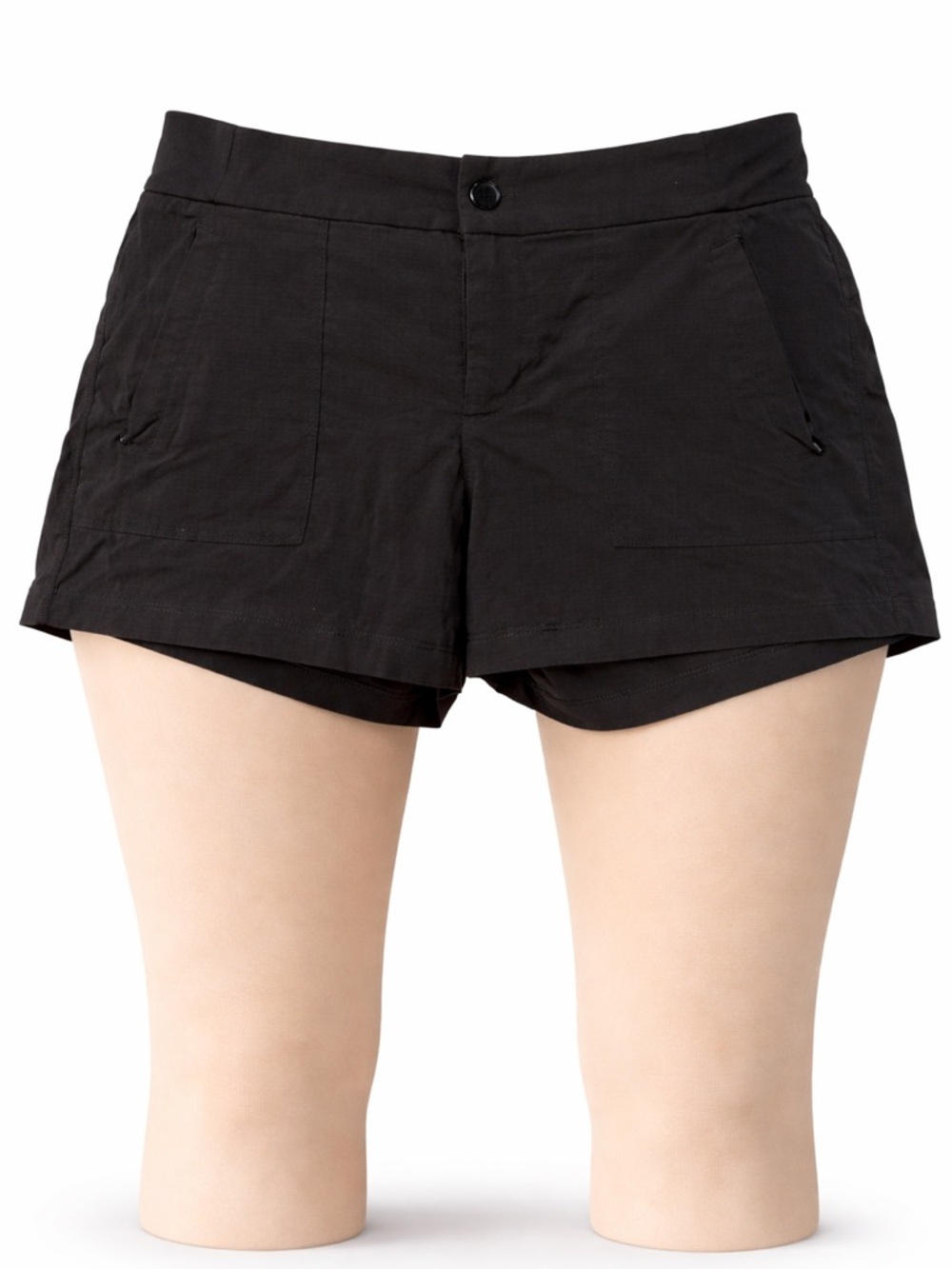 Athleta Black Performance Shorts Size 8 Lightweight Stretch Athletic Casual